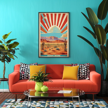 Buckeye Arizona American Scene Art Vintage Travel Poster