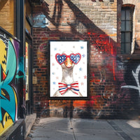 Goose With American Flag Sunglasses Illustration Poster