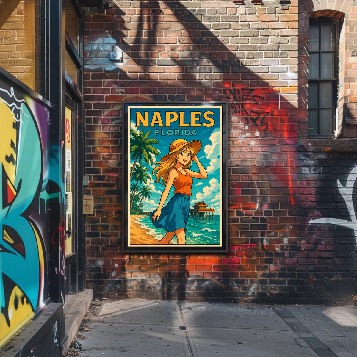 Naples Florida Beachside Bliss Poster Wall Art 18x24