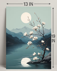Tranquil Moonlit Blossoms Poster