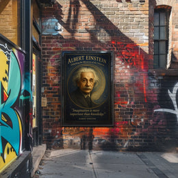 Albert Einstein Inspirational Science Art Poster Print