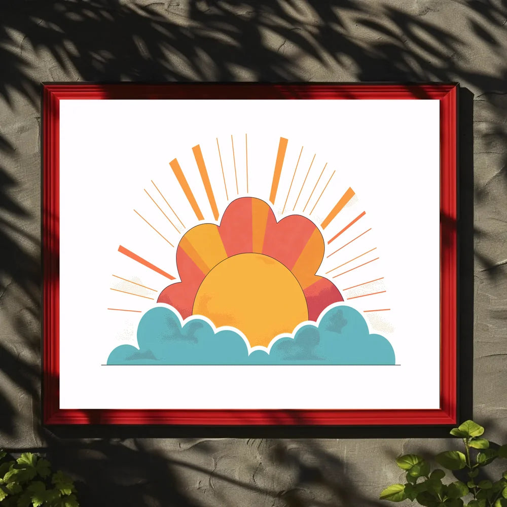 Sunrise Art Poster: Hopeful New Beginnings Decor