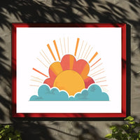 Sunrise Art Poster: Hopeful New Beginnings Decor