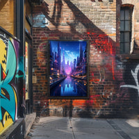 Futuristic Cityscape At Twilight Poster
