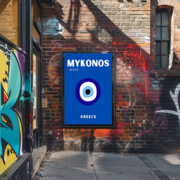 MYKONOS Muse Eye Icon Greece Travel Poster PosterGoat
