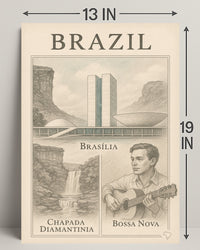Brazil Cultural and Natural Wonders Poster PosterGoat