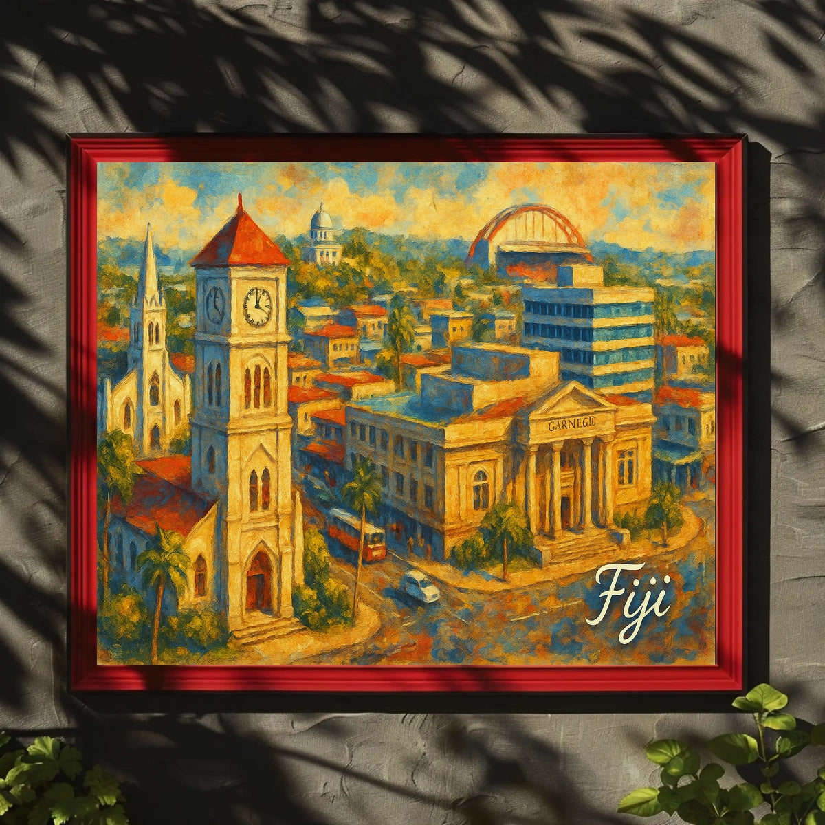 Scenic Fiji Cityscape Poster