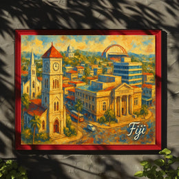 Scenic Fiji Cityscape Poster