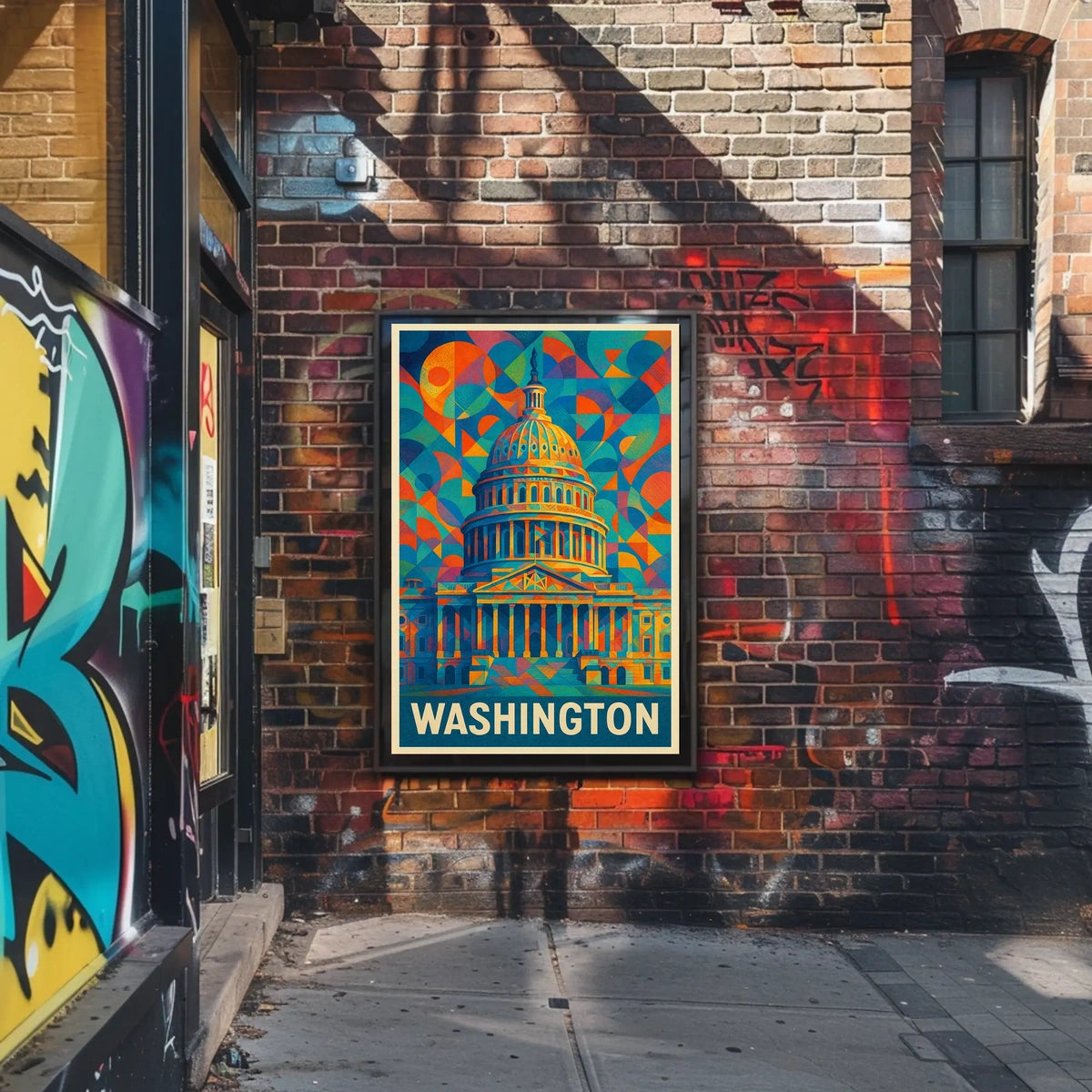 Washington Capitol Art Poster