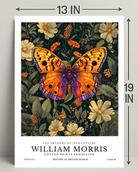 William Morris Butterfly Botanical Heritage Artistic Poster