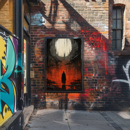 The Enigmatic Cloaked Figure Poster