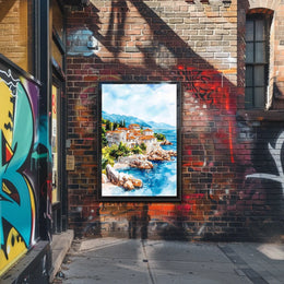 Montenegro Sveti Stefan Island View Poster