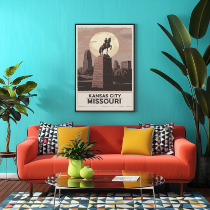 Kansas City Missouri Vintage Poster
