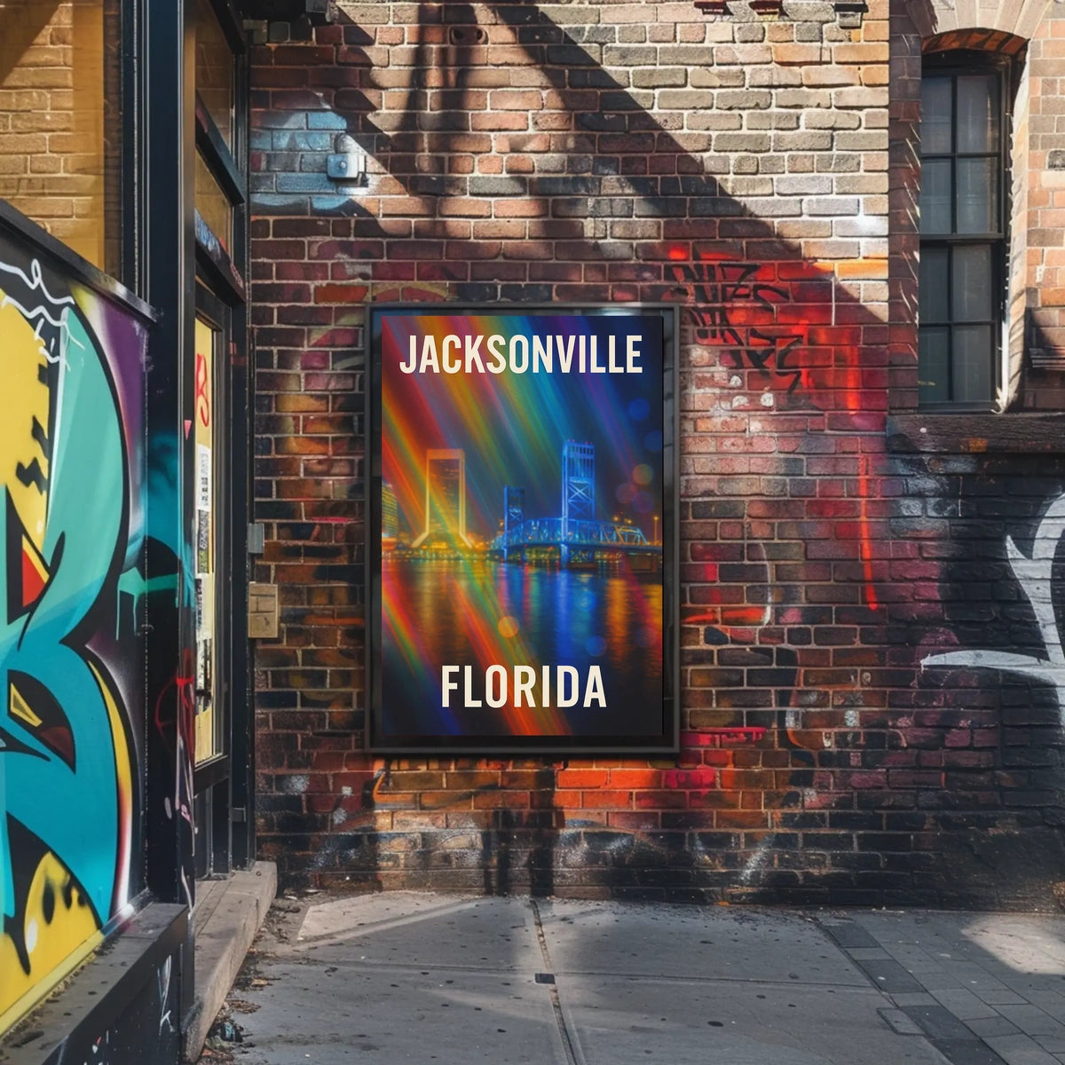 Jacksonville Cityscape Photo Realism Wanderlust Poster
