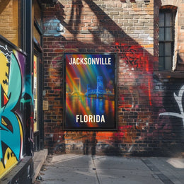 Jacksonville Cityscape Photo Realism Wanderlust Poster