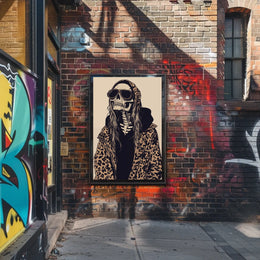 Skeleton Fashion Gothic Illustrative Bold Poster