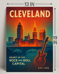 Cleveland Rock and Roll Capital Poster Art PosterGoat