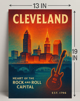 Cleveland Rock and Roll Capital Poster Art PosterGoat