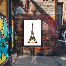Eiffel Tower Modern Minimalist Travel Poster