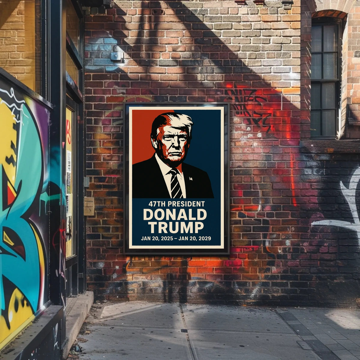 Donald Trump Patriotic Resolute Visionary Cinematic Poster