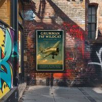 Grumman F4F Wildcat Courage In The Poster