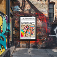 Playful Friendship Story on Vibrant Pop Culture Poster PosterGoat