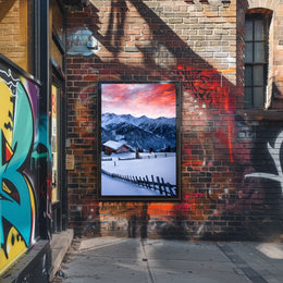 Winter Mountain Serenity Poster