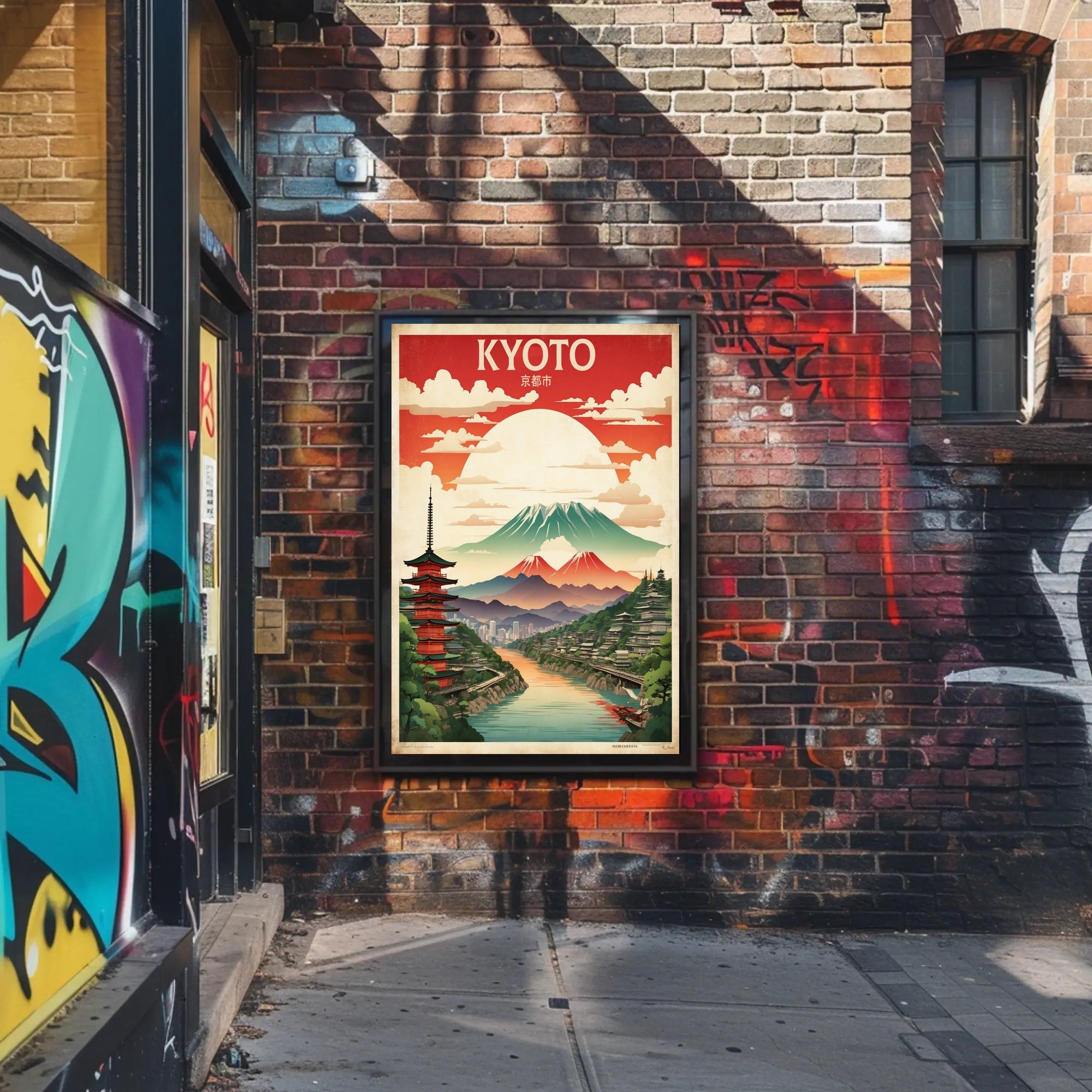 Kyoto Vintage Travel Art Print Poster