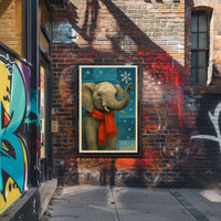Winter Elephant Poster