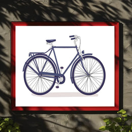 Vintage Bicycle Poster: Modern Retro Design