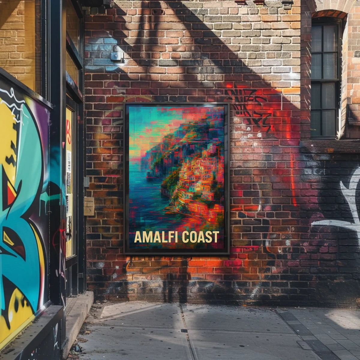 Amalfi Coast Vibrant Escape Poster Coastal Wall Art