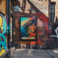 Amalfi Coast Vibrant Escape Poster Coastal Wall Art