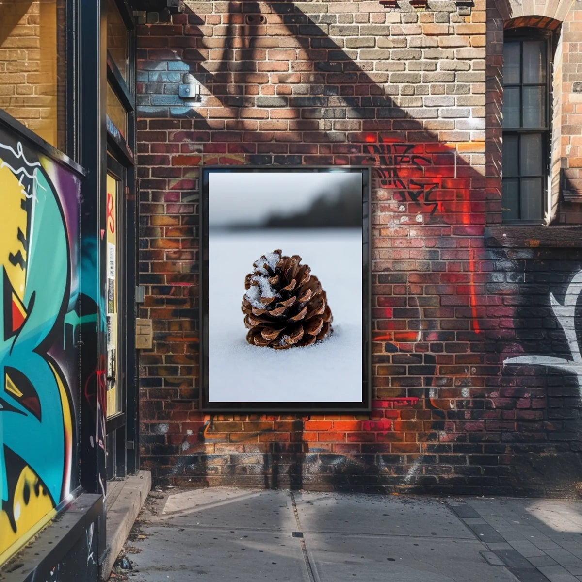 Winter Pinecone Poster
