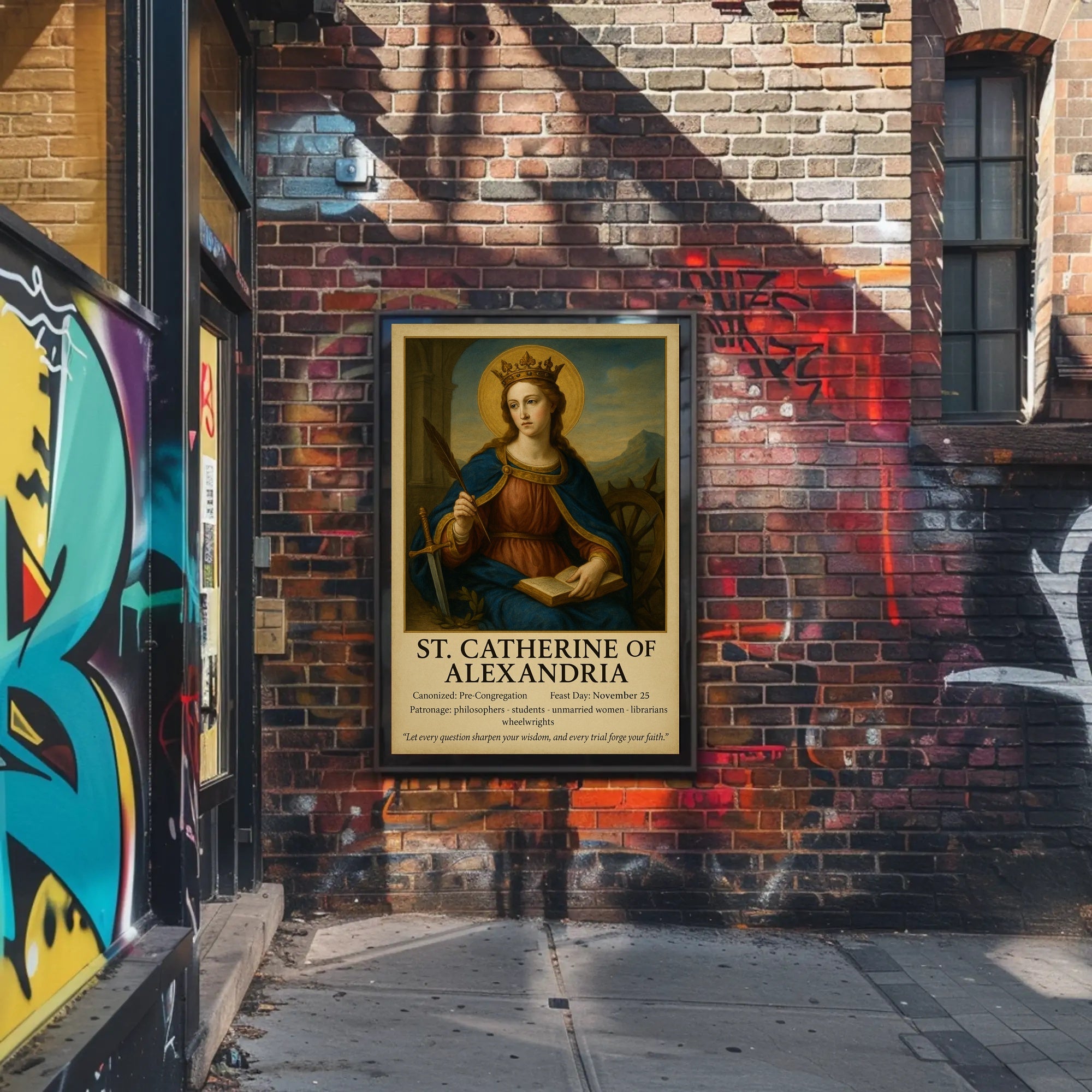 St. Catherine of Alexandria Iconography Heritage Poster