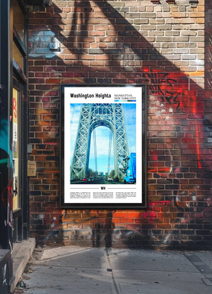 Washington Heights New York Landmark Travel Poster