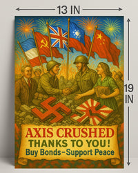 Axis Crushed Buy Bonds, Support Peace Poster PosterGoat