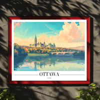 Ottawa Landscape Artistry with Historic Architecture Travel Poster