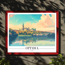 Ottawa Landscape Artistry with Historic Architecture Travel Poster