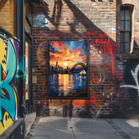 Sydney Sunset Over Iconic Landmarks Travel Poster