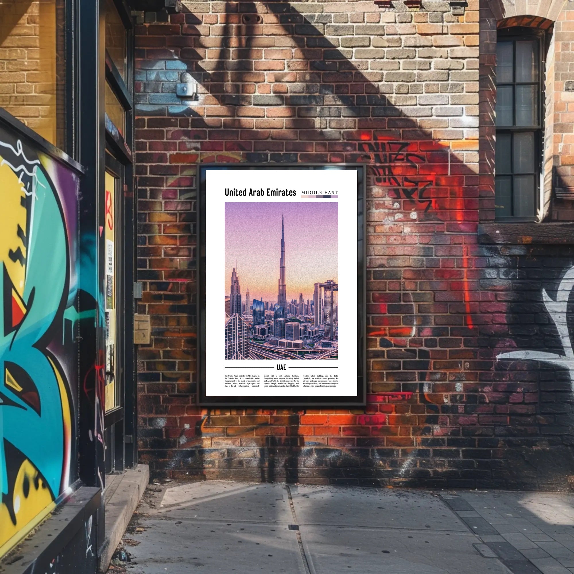 UAE Skyscraper Panorama Modern Cityscape Urban or Cityscape Poster PosterGoat