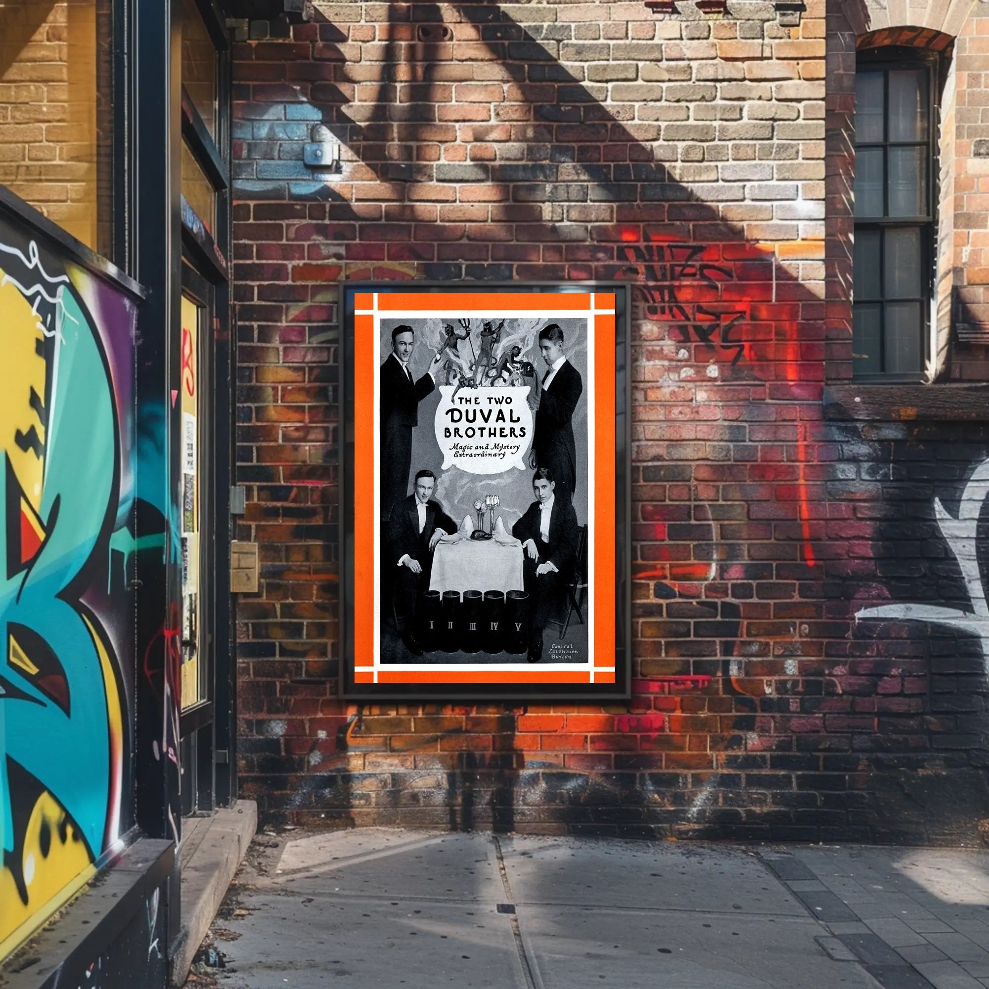 The Two Duval Brothers Magical Theatrical Performance Poster