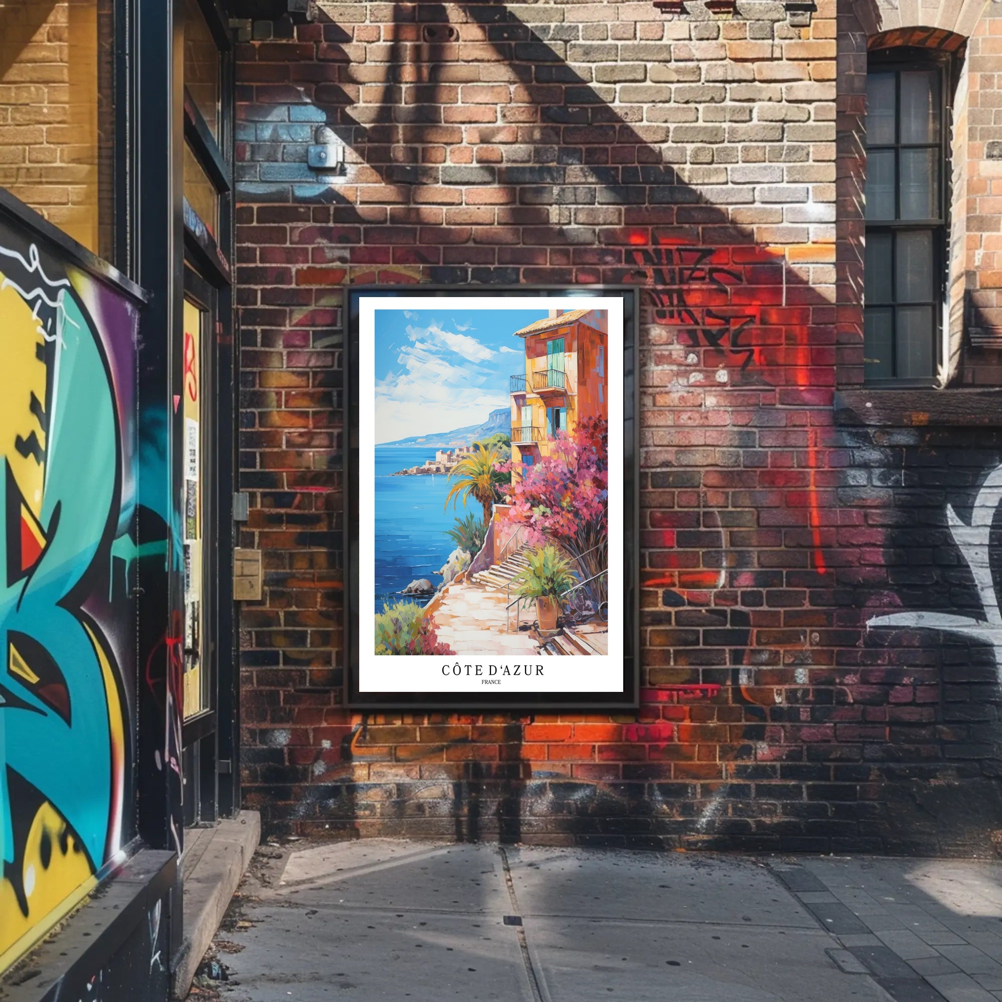 Côte d'Azur Coastal Impressionism Travel Poster PosterGoat
