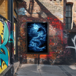 Mystical Dragon Celestial Fantasy Art Poster