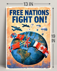 Free Nations Unite Poster PosterGoat