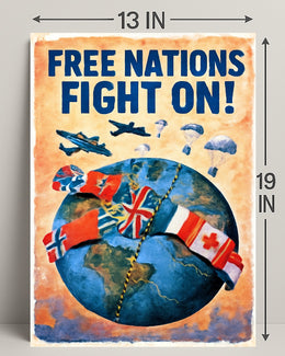 Free Nations Unite Poster PosterGoat