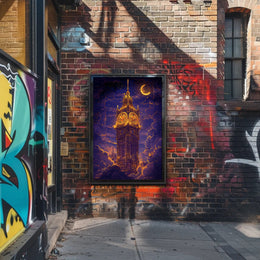 Big Ben Under a Dreamy Night Fantasy Poster