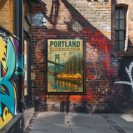 Portland Winter In The Rose City Poster