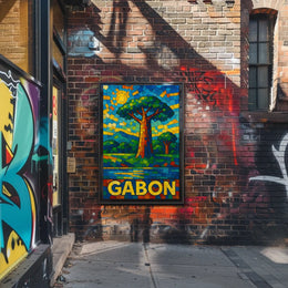 Gabon Mosaic Art Poster