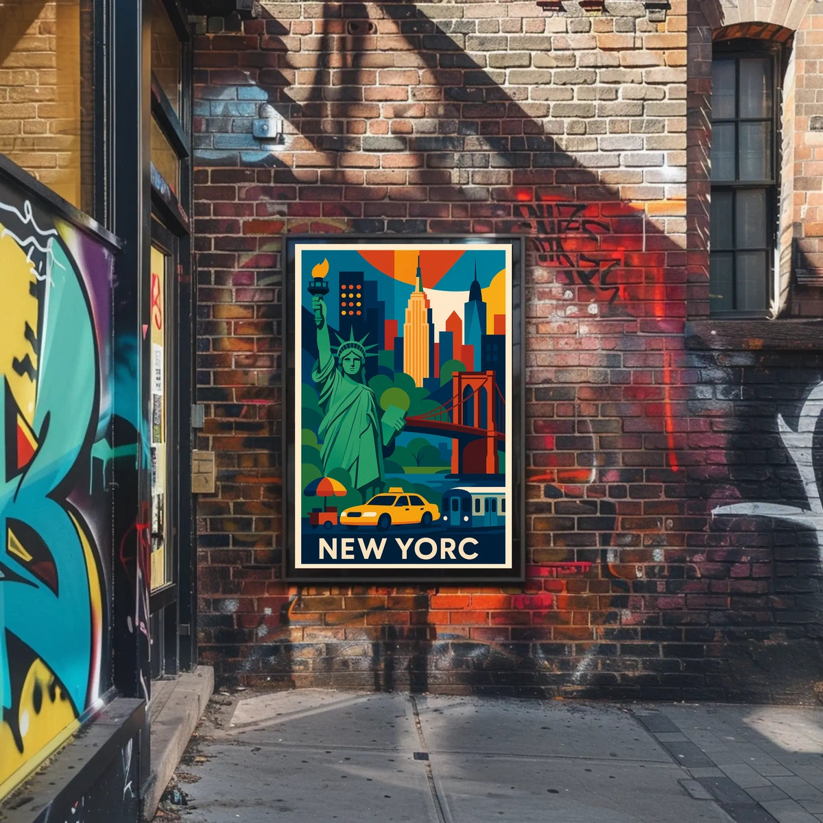 New York City Poster Vibrant Urban Artwork For Home Decor