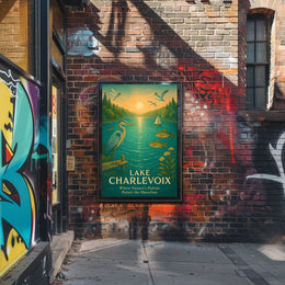 Lake Charlevoix Scenic Beauty Wall Art Travel Poster